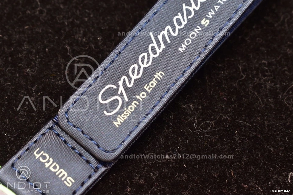 Strap Omega on Moonwatch Bioceramic x Swatch 1181 WeatherProof Earth Mission Quartz to Nylon 0804